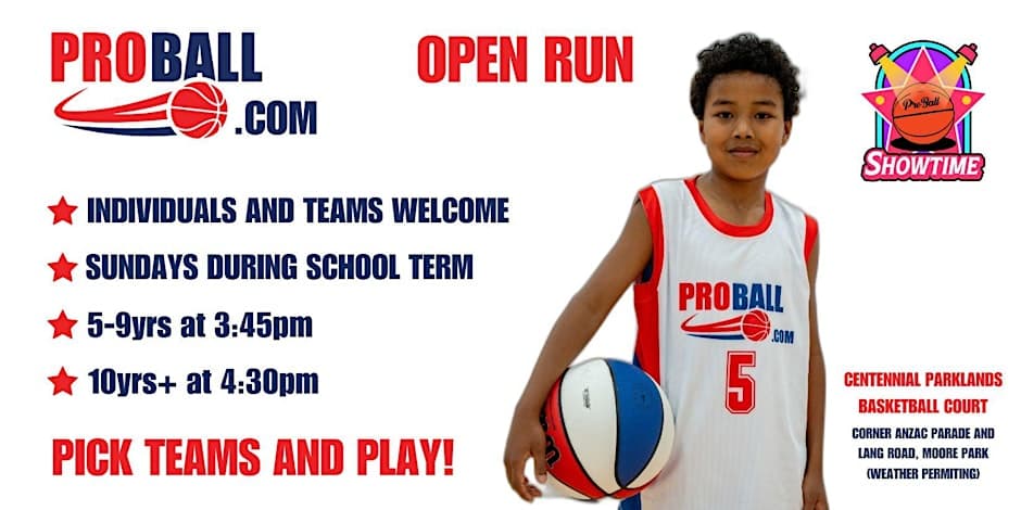 ProBall Basketball - FREE OPEN RUN for kids 10 yrs +